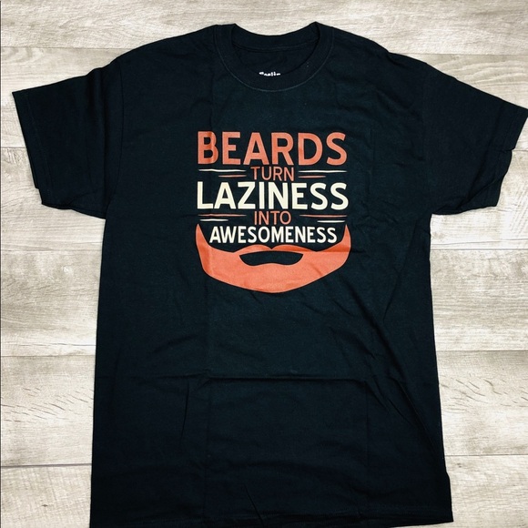 NWOT FEELING GOOD TEES BEARDS AWESOMENESS - Picture 2 of 4
